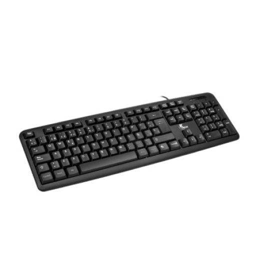 Xtech - Keyboard - Wired - Spanish - USB - Black - Standard XTK-092S