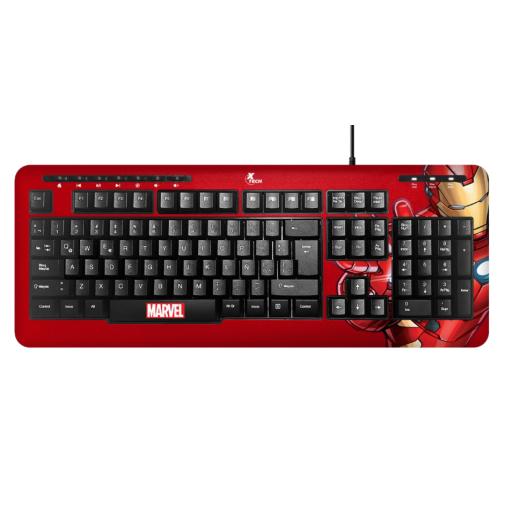 Xtech - Keyboard - Wired - Spanish (Latin American) - USB - Bright red - Marvel XTK-M401IM