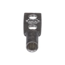 Panduit Terminal doble Ojillo de 1/4" para Cable 4 AWG STR, Ángulo Recto, Espacio entre Orificios 16mm.