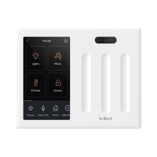 BRILLIANT Control touch desde su pantalla en pared, compatible con 3 cargas para controlar iluminacion.