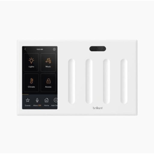 [BRILLIANT_BHA120USWH4C] BRILLIANT Control touch desde su pantalla en pared, compatible con 4 cargas para controlar iluminación.