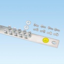 Panduit Barra de Conexión a Tierra, Para Rack de 19", Con 20 Orificios Para Conexión Rápida de Equipos, Incluye 20 Tornillos # 12-24 x 1/2" Instalados