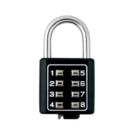 PHILLIPS-ASSA ABLOY Candado Digital de Combinación M35 / No Requiere Llave / Combinación única integrada por 4 dígitos / Color Negro.