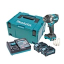 Makita Llave de Impacto BL con Cuadro de 1/2", 4 Velocidades eléctricas, Incluye 2 baterías Li-ION de 40 V, cargador rápido y maletín Makpac.