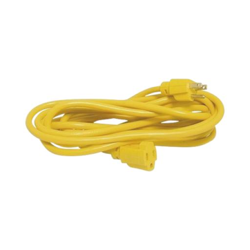 Surtek Extensión Eléctrica de Uso Rudo Aterrizada 2.4 metros / 127 V CA 10 A Máximo / Color Amarillo.