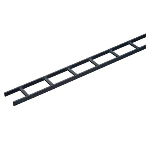 HOFFMAN Charola Tipo Escalerilla de Secciones Rectas, 12 in (305 mm) de Ancho, Travesaños a Intervalos de 9 in (229 mm), Tramo de 10 ft (3.05 m), de Acero, Color Negro