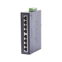 Planet Switch Industrial No Administrable de 8 Puertos Gibabit 10/100/1000T, Diseñado para Montaje en Pared y Riel DIN