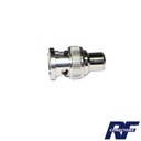 RF Industries Adaptador de BNC Macho a RCA Hembra, Fono para Aplicaciones de Audio/Video, Niquel/Oro/Delrin.