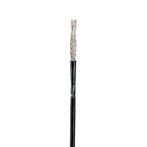 Panduit Bobina de Cable UTP de 4 Pares, Con Aislamiento de Fluoropolímero, Cat6A (23 AWG), Uso Interior/Exterior Para Entorno Ambiental de Altas Temperaturas (Hasta 125ºC) , CMP (Plenum), Color Negro, 305 m