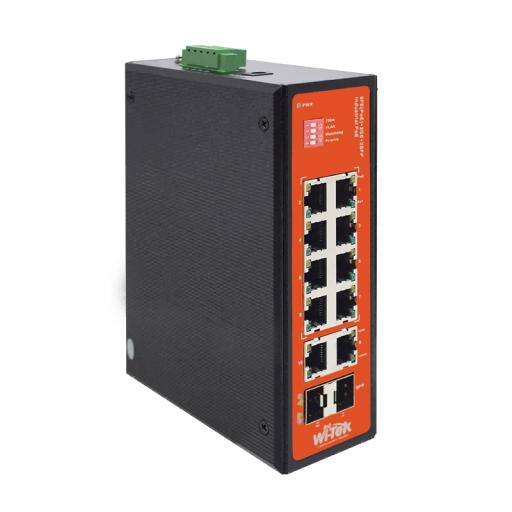 WI-TEK Switch Semi-Industrial / No administrable / 8 puertos 10/100 PoE af/at/bt / 1 puerto Gigabit RJ45 Uplink / 1 puerto SFP Uplink / Presupuesto PoE 110 Watts /