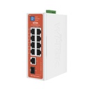 WI-TEK Switch Semi-Industrial / No administrable / 8 puertos 10/100 PoE af/at/bt / 1 puerto Gigabit RJ45 Uplink / 1 puerto SFP Uplink / Presupuesto PoE 110 Watts /