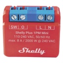 SHELLY Mini Interruptor inteligente con Wi-Fi, medición de consumo, 1 canal 8A, compatible con asistentes de voz Alexa y GoogleHome