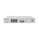 RUIJIE Switch Administrable PoE Capa 2 con 8 puertos Gigabit PoE 802.3af/at + 2 SFP para fibra 1Gb, gestión gratuita desde la nube, 125w