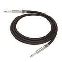 COSMICONN Cable de Audio | Plug 1/4 in a Plug 1/4 in Mono | Carcasa Cromada | Conectores Seetronic | Ideal para Instrumentos | Longitud 3m