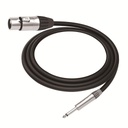 COSMICONN Cable de Audio | XLR 3 Polos Hembra a Plug 1/4 in mono | Conector Seetronic Serie M SCMF3 - MP2X | Longitud 3m