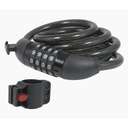 LOCK Candado de Cable de Combinación/ Longitud 100 cm / Nivel de seguridad 3/ Discos Programables.