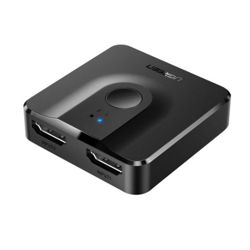 Ugreen Switch/Divisor HDMI 4K 60Hz (Splitter)  | Bidireccional (2 Entradas 1 Salida/1 Entrada 2 Salidas | Switch Conmutable | Led Indicador | 3D | HDR | Dolby Atmos | Potente Chip IC | Diseño Compacto | No Requiere Energía