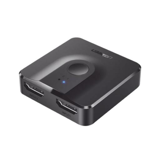 Ugreen Switch/Divisor HDMI 4K 60Hz (Splitter)  | Bidireccional (2 Entradas 1 Salida/1 Entrada 2 Salidas | Switch Conmutable | Led Indicador | 3D | HDR | Dolby Atmos | Potente Chip IC | Diseño Compacto | No Requiere Energía