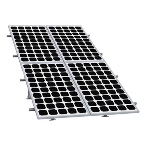 Epcom Montaje para Panel Solar 2X2, Riel 5 de 2700mm para Módulos con Espesor de 30-35mm, Vel. de Viento Máx. 136km/h