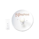 NetPoint Kit de radio AF5XHD con antena NP2GEN3 de 34 dBi , Frecuencia (4.9-6.2 GHz), incluye jumper, ideal para distancias de hasta 50km