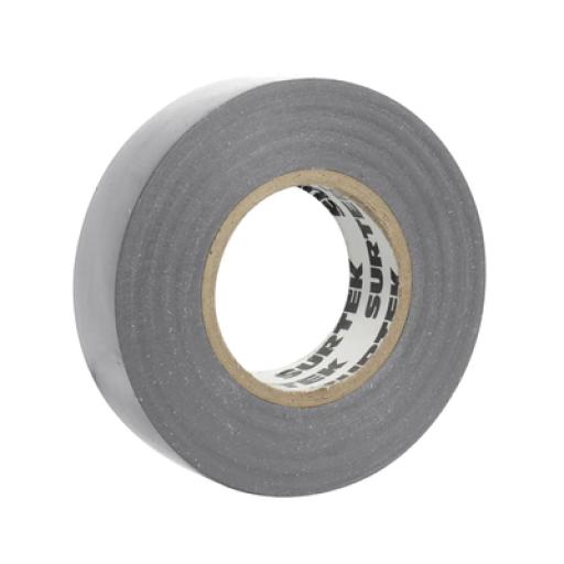 Surtek Cinta para aislar color Gris de 19 mm x  18 metros / Fabricada en PVC / Adhesivo acrílico.