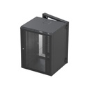 LINKEDPRO BY EPCOM Gabinete Abatible para Montaje en Pared  con Rack 19" de 16 Unidades con Vidrio de Seguridad