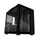 Game Factor GABINETE GAME FACTOR ATX FISHTANK DOBLE CRISTAL USB 3.0 S/FTE NEGRO CSG700-BK