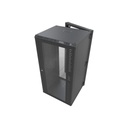 LINKEDPRO BY EPCOM Gabinete Abatible para Montaje en Pared con Rack 19" de 24 Unidades Ventana de Cristal