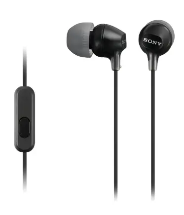 Sony Audífonos Intrauriculares con Micrófono MDR-EX14AP, Alámbrico, 1.2 Metros, 3.5mm, Blanco