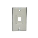 Panduit Placa de Pared Telefónica, Salida de 1 Puerto Keystone, de Acero Inoxidable