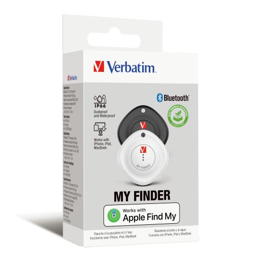 Verbatim Localizador Verbatim Bluetooth MyFinder Verbatim Blanco y Negro Paquete C/2 Piezas