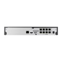 Hanwha NVR 8 canales soporta hasta 8MP / H.265 / P2P Wisenet / 8 puertos PoE Plug and Play.
