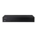 Hanwha NVR 4 canales grabacion hasta 8MP / H.265, H.264 / P2P Wisenet / 4 puertos PoE Plug and play / soporta 1 disco duro (no incluido).