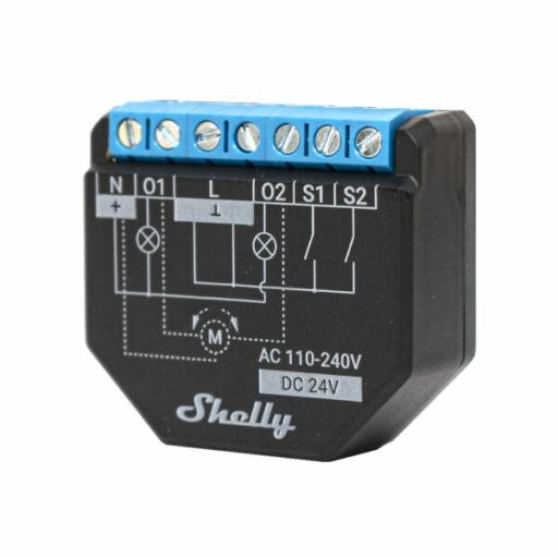 SHELLY Apagador inteligente Wifi , 2 canales 16A total