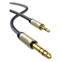Ugreen Cable Audio Estéreo 3.5mm (1/8") TRS a 6.35mm (1/4") TS / 5 Metros / Audio de Hi-Fi / Trenza de Nylon / Blindaje Múltiple / Caja de Aleación Zinc / Núcleo de Cobre Puro / Compatibilidad Universal