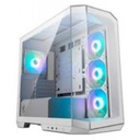 GABINETE MSI (MAG PANO M100R PZ WHITE) BLANCO, VIDRIO TEMPLADO, 4*VENTILADOR ARGB, MICRO ATX, SIN FU