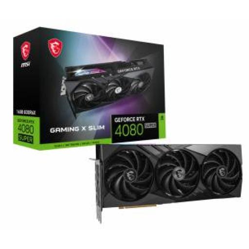TARJETA DE VIDEO MSI (RTX 4080 SUPER 16G GAMING X SLIM) 16GB GDDR6X, 2625 MHZ, 2*HDMI, 2*DP