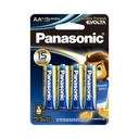 Panasonic Batería Alcalina AA 1.5V EVOLTA / No recargable / Paquete 4 baterias 