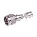 Times Microwave Systems Conector N Macho Plegable con Pin Cautivo para cables Tipo RG8