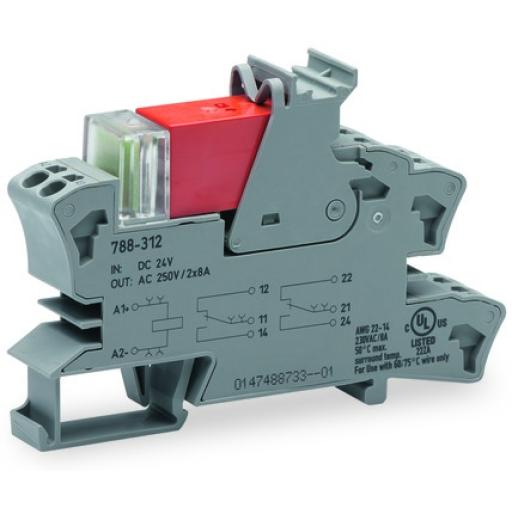 WAGO RELE TENSIÓN NOMINAL DE ENTRADA: 12 VCC; 2 INVERSORES; CORRIENTE PERMANENTE LÍMITE 8 A