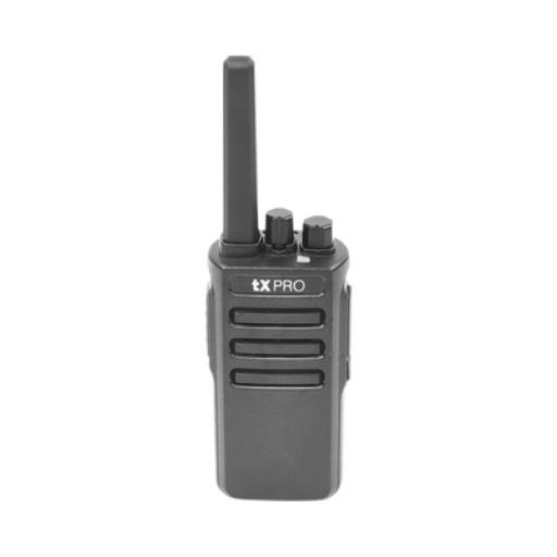 TX PRO Radio Portátil VHF, 5W de Potencia, Scrambler de Voz, Alta Cobertura, 136-174 MHz, 16 canales preconfigurados
