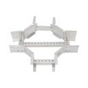 CHAROFIL Derivación "X" Horizontal de Aluminio Perfil Z / Peralte 3 1/4" / Ancho 6"/ Radio 8" / Incluye Tornillería