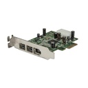 StarTech.com ADAPTADOR TARJETA PCI EXPRESS FIREWIRE PERFIL BAJO 3 PUERTOS  .