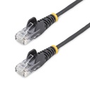 StarTech.com CABLE 15CM RED ETHERNET CAT6 SIN ENGANCHES SNAGLESS NEGRO