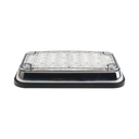 EPCOM INDUSTRIAL SIGNALING Luz de Advertencia de 6X4", Bicolor Rojo/Claro, Ideal para Ambulancias