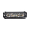 ECCO Luz perimetral , 8 LED Ultra Brillantes, Dual Color Ambar / Claro