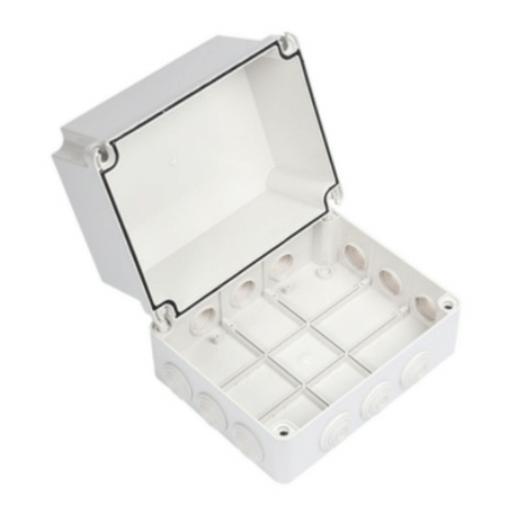 Precision Gabinete Derivación de Plástico (190 X 240 X 165 mm) con 12 Glándulas de Goma