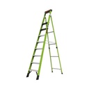 Little Giant Escalera de 3.05 m Capacidad máxima de 170 Kg, inclinada, de fibra de vidrio con almohadilla de pared giratoria.