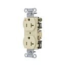 Hubbell Contacto Dúplex Conexión a Tierra Aislada/ 20 A 125 V/ 2 polos 3 Hilos/ Color Marfil/ Nema 5- 20R/ Grado Comercial.