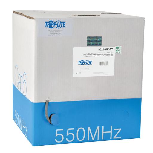 Tripp Lite CABLE DE PVC A GRANELCAT6 GIGAB SOLIDO GRIS 304.8M (1000FT)
